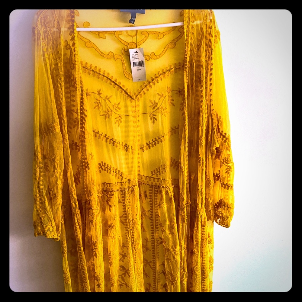 Lane Bryan Lace Cardigan Duster